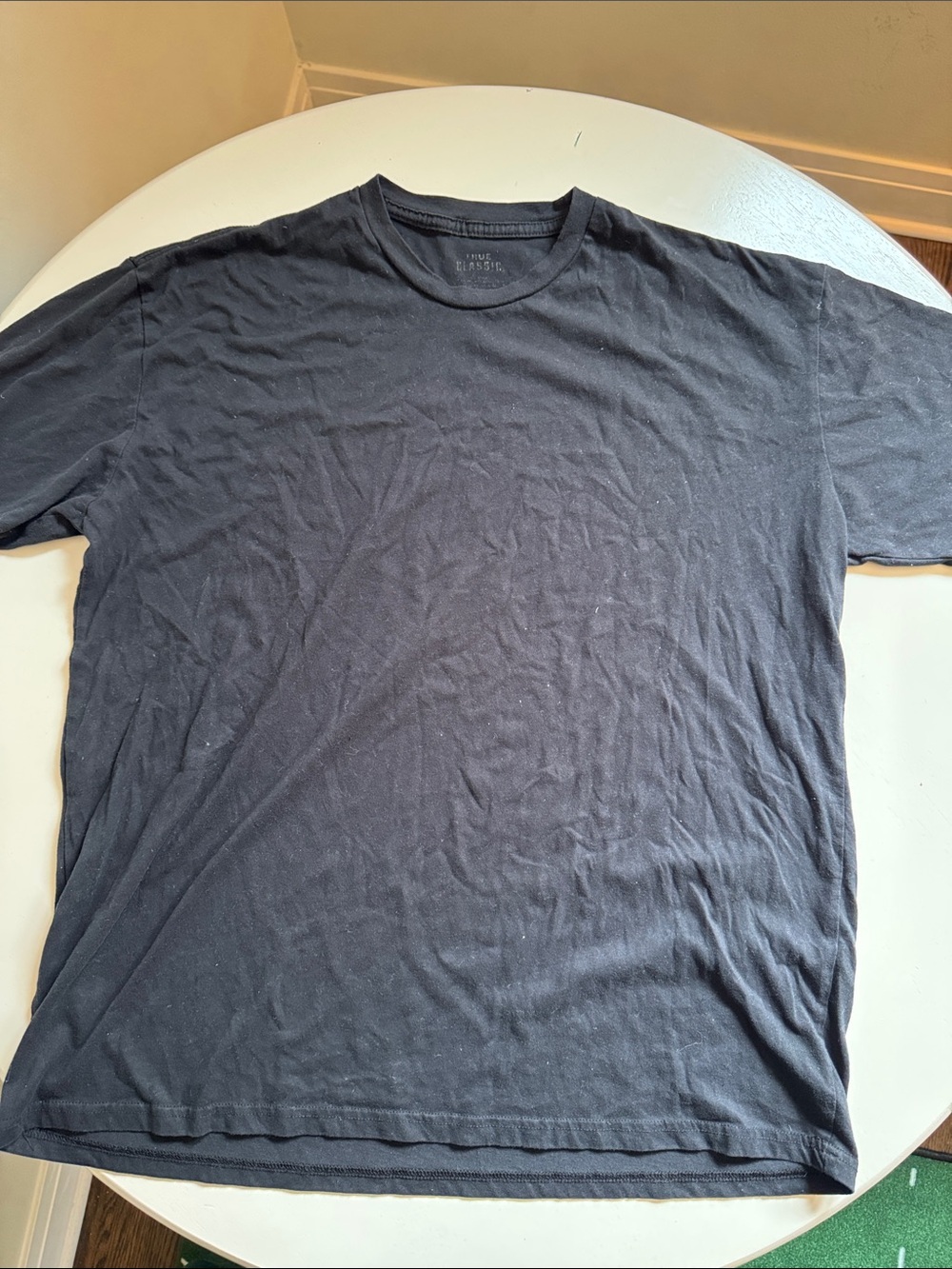 True Classic Men's Short Sleeve Crewneck T-Shirt - Black